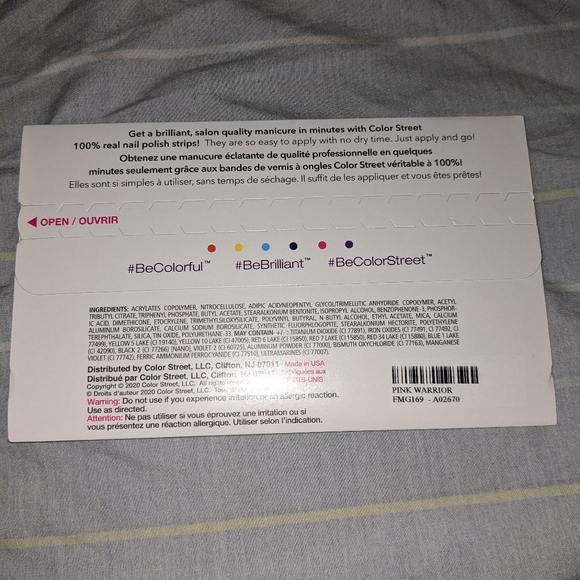 Last chance! Color Street Pink Warrior Limited Edition Nail Polish Strips - Picture 11 of 11